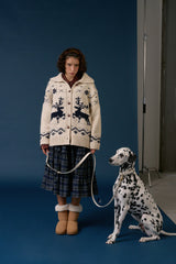 Witty frill skirt_check blue