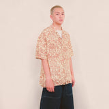 silky ethnic open collar shirt_yellow