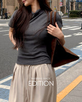 [MADE] Jal mock‑neck cap‑sleeve knit
