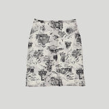 DRAWING ZIPPER SKIRT