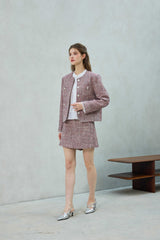 CHERISH TWEED SKIRT PANTS / RED