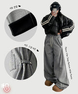 Lanto incision napping bezo banding wide pants