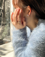 Angel pearl earring (silver)