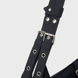 Buckle Cross Bag (Dot Black)