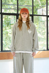 GOODLUCK HEART HOODIE / MELANGE