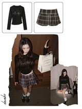 Preppy Pleats A-line Pants Skirt