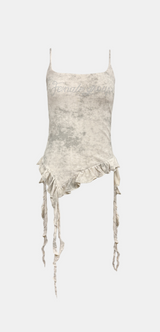 Twist Frill Washed Top