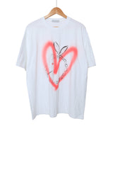 レビットハートスプレー半袖Tシャツ