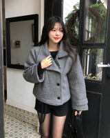[wool 40%] スティンアルパカハイネックコート