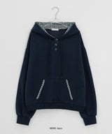 Kusaki Check Button Hoodie