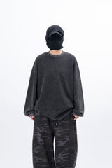Cell Stone Washed Waffle Long Sleeve T-Shirt