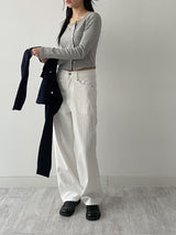 Scoop Stripe Cardigan T-Shirt