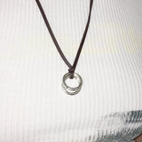 Lubon Ring Suede Adjustable Necklace