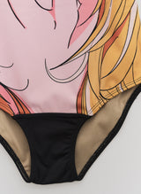 '& SPEAK LOVE WAITS' ANIMATION SWIMSUIT BLACK