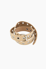 Single eyelet belt
