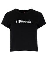 Mwoong ベーシッククロップTシャツ(ブラック)