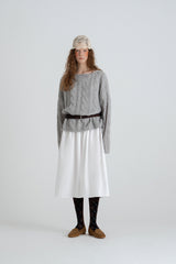 Cinnamon cable knit_gray