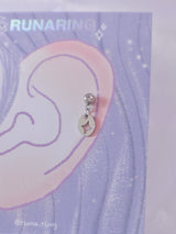 オールサージカルスチールダイヤモンドピアス