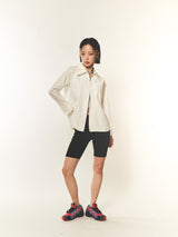 BIG COLLAR 2WAY ZIPPER SHIRT (FOR WOMEN)