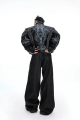 Deconstructed Studded Jacket
