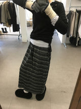 モリーストリッピードニットロングスカート(2 Colors)