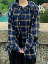 Authentic Hoodie Check Shirt 2C