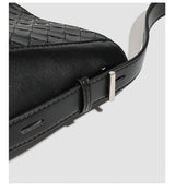 Woven Texture Large Bucket Shoulder Bag