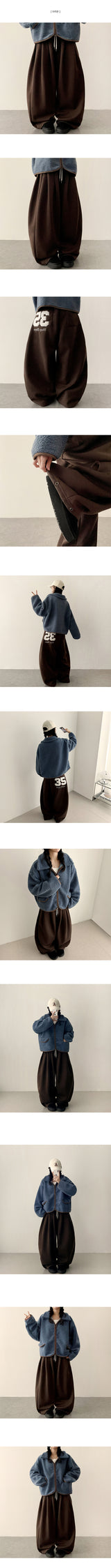 Kello 35 パッチエンブロイダードピンタックワイドパンツ