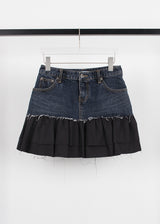 HALF DENIM CANCAN SKIRT