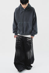 Det Washed Cropped Hoodie (4color)