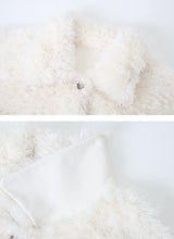 #Wish Collar Crop Fur Jacket (4color)