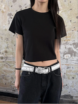 [BASIC ITEM] ベーシックセミクロップTシャツ(4color)