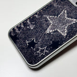 フェイドデニムスターダストスマホケース ブラウン (SV_MagSafeGlass)