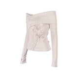 UNBALANCED OFF-SHOULDER TOP_Oatmeal