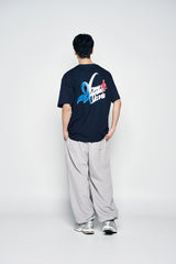 25SS FRENCH SCRIPT LOGO SHORT SLEEVE T-SHIRT DARK NAVY