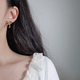 バレリーナリボンピアス - Gold Color