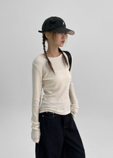 [MADE] Lucas Knit Ribbed Long Sleeve T-Shirt