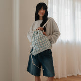 Check String Back Pack - Blue
