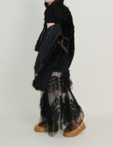 Rachel Two-Belt Detail Short Length Fur Jacket (Lining Quilted)