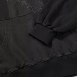 Grid hoodie / Washed black