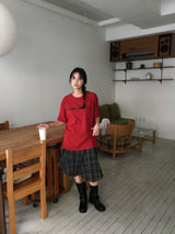 YWD ロゴTシャツ_シグネチャーレッド