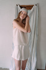 T/T Harvest check scarf (cream)