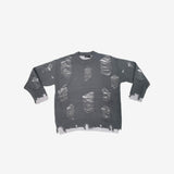 (Unisex) ダミアンレイヤードダメージニット