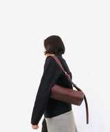 Chunky Buckle Air Bag Eye-Burgundy