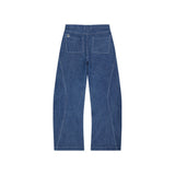 PINTUCK STITCH DENIM JEAN [BLUE]