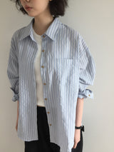 Summer pinstripe shirt (2color)