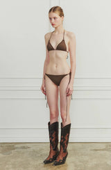 TINA STRING BIKINI SET brown