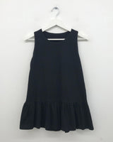 Antique frill sleeveless top (4color)
