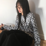 Nabble ツートーン ボカシミックス ニットウェア