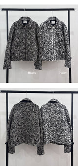 [HANDMADE] Circle pattern wool jacket(2color)